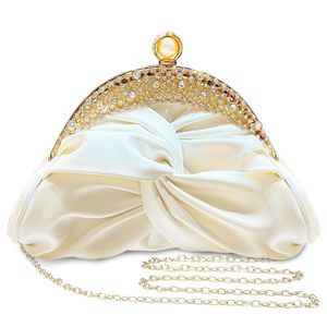 Clutch Purses Evening Clutch Pearl Bag Soft Leather Evening Handbag :v
